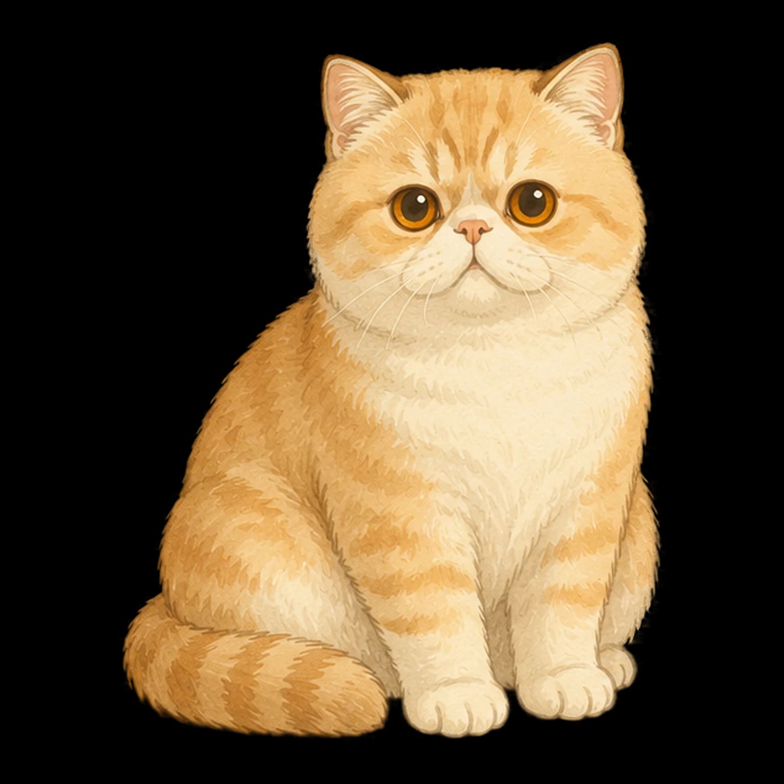 异国短毛猫全身插画